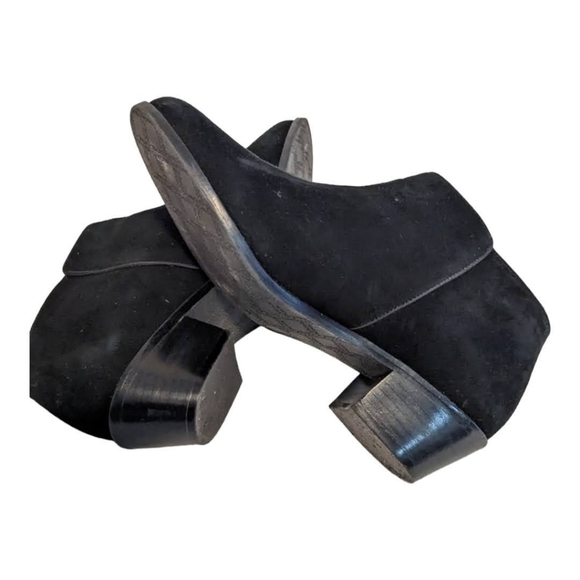 Vionic Ladies Faux Suede Block Heel Black Chelsea Boot 8 - Picture 2 of 9